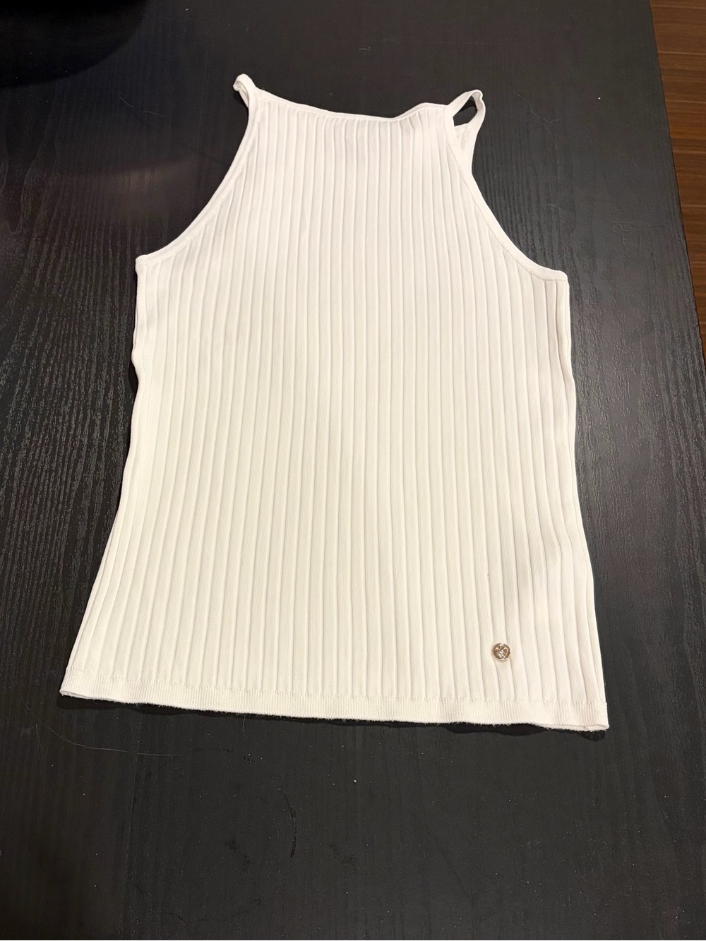 Ladies Ted Baker White Ribbed Tank Top Size 2